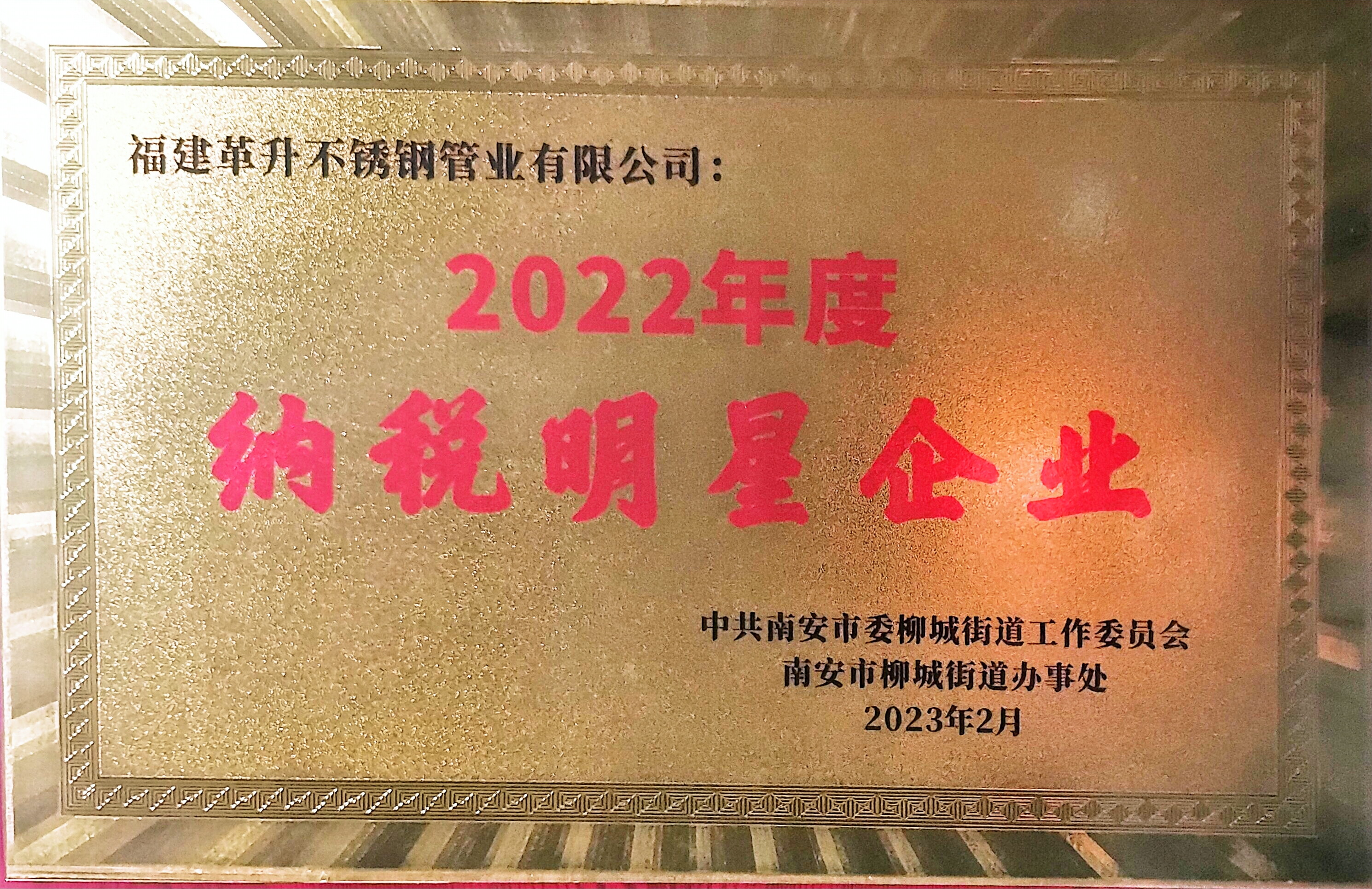 2022年纳税明星企业
